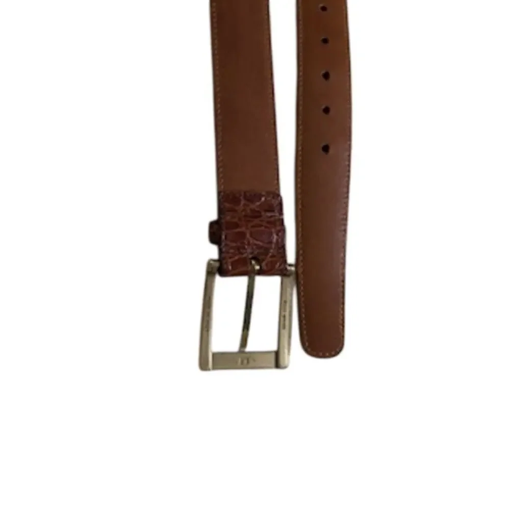 Trafalgar Mock Alligator Embossed Italian Leather Belt 32/80